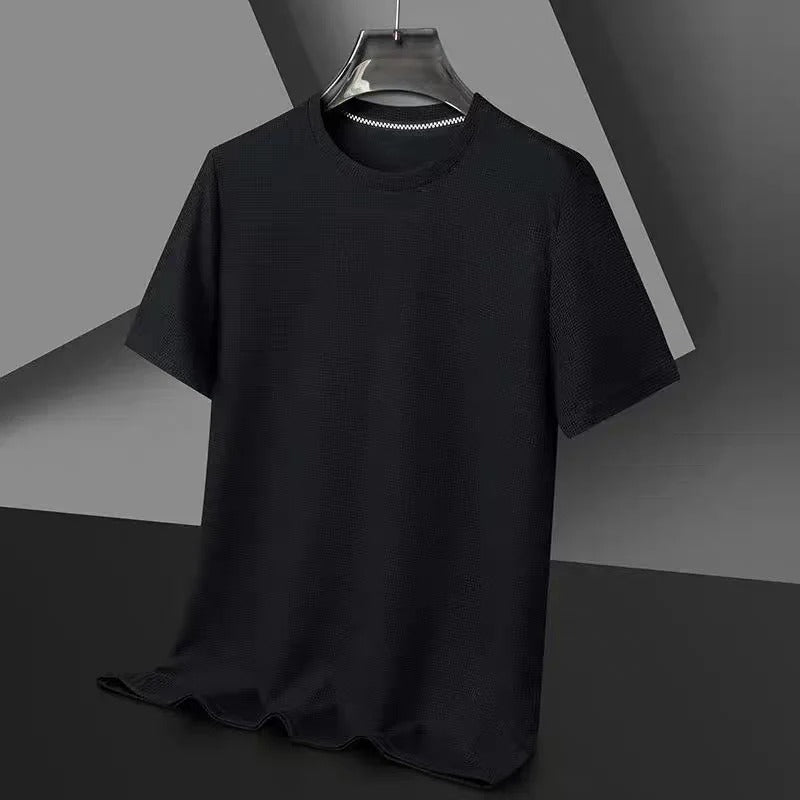 Men’s Classic Black Crew Neck T-Shirt – Premium Casual Short Sleeve Tee