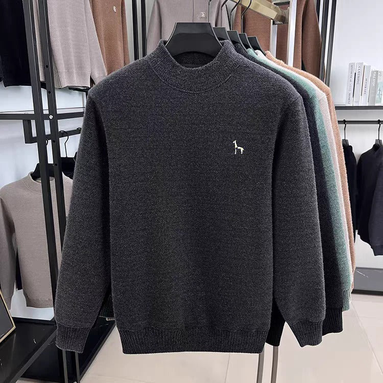 Men’s Premium Knit Sweater – Warm Casual Crew Neck Winter Pullover